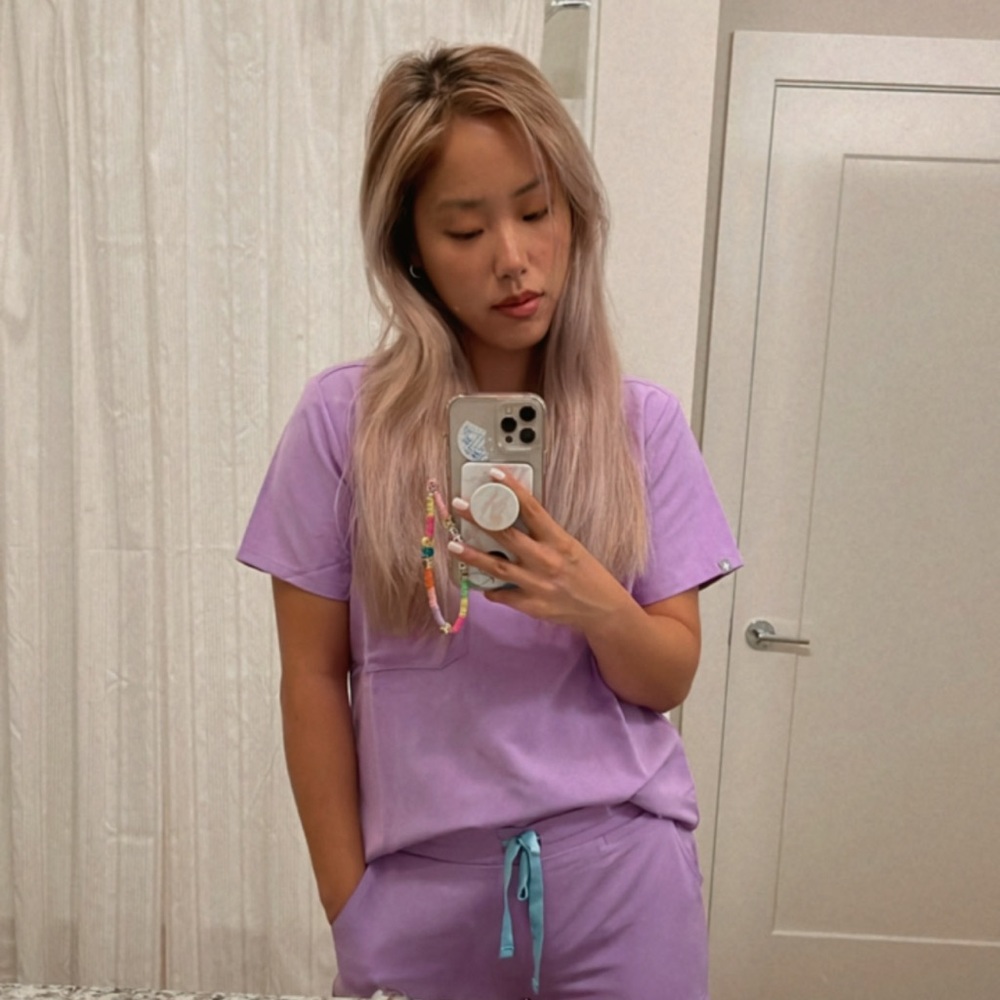 Figs Lilac Dawn Petite Scrub Set